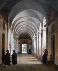 Munke i klostret i kirken Gesù e Maria, Rom